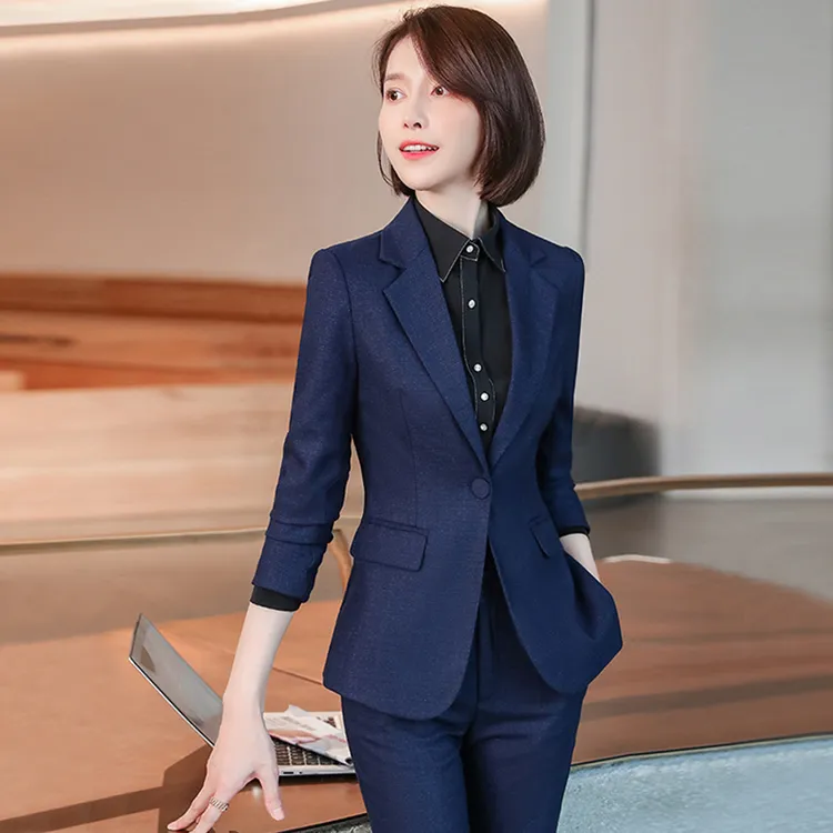 西装套装女职业装秋冬时尚气质女神范高端总裁正装ol面试西服外套