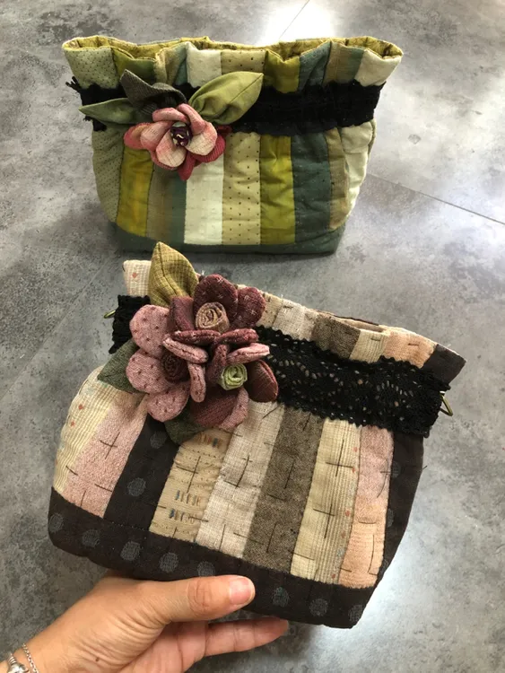 弹片口金 拼布 DIY 材料包（不含装饰花朵）