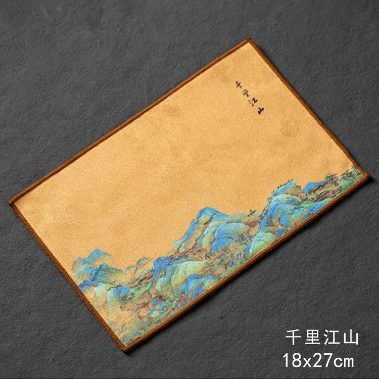 茶巾 吸水茶布功夫茶具配件不掉毛 禅意茶几茶桌功夫茶古风毛巾