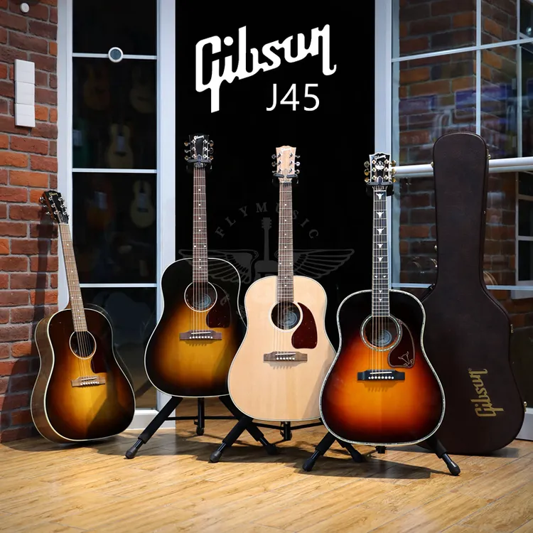 吉普森Gibson Slash J45 Original LG2 50S 60S全单电箱民谣吉他