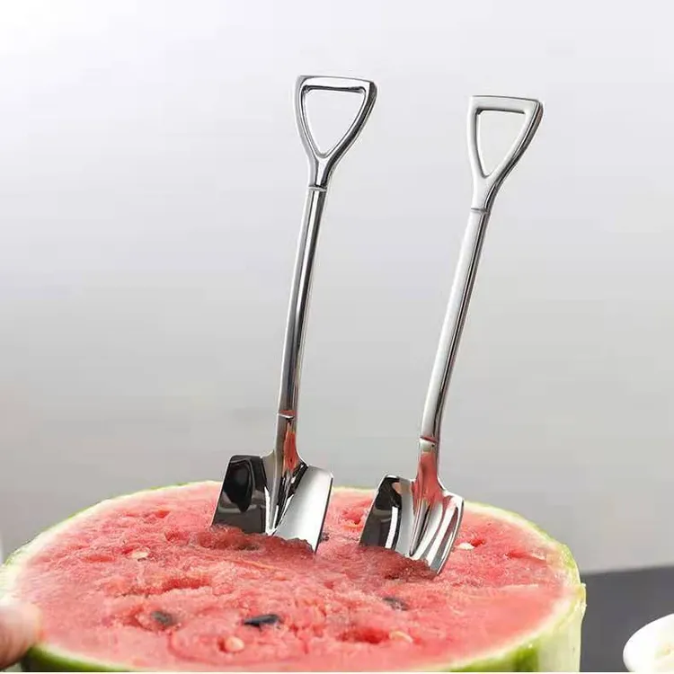 【粉丝福利】不锈钢创意铁锹勺6支装（方头尖头）