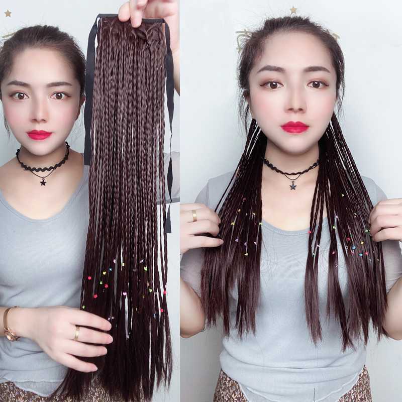 假发辫子马尾假辫子女麻花辫女网红彩色小辫子仿真发绑带式脏辫