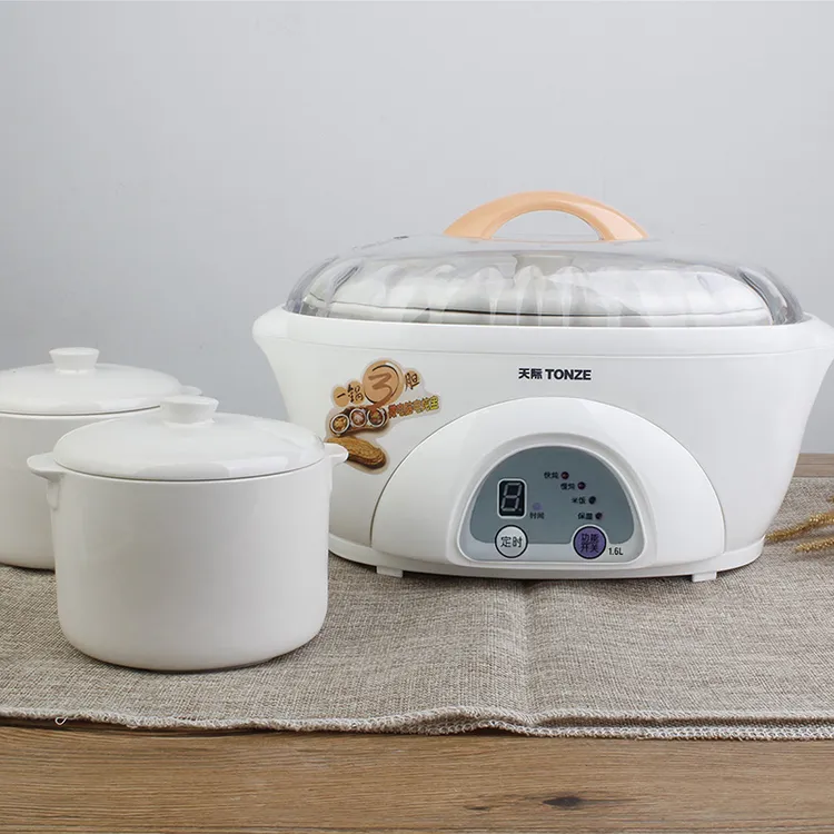 Tonze/天际隔水炖 煮粥熬煲汤锅 一锅三胆家用陶瓷全自动养生锅