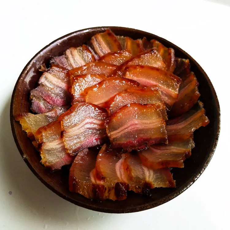重庆特产巫溪腊肉农家五花三线柏树枝柴火烟熏500g烧洗腊肉