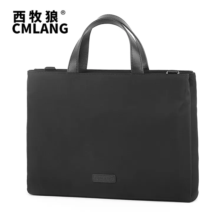 西牧狼男包手提包帆布男士电脑包商务公文包男大容量牛津布休闲