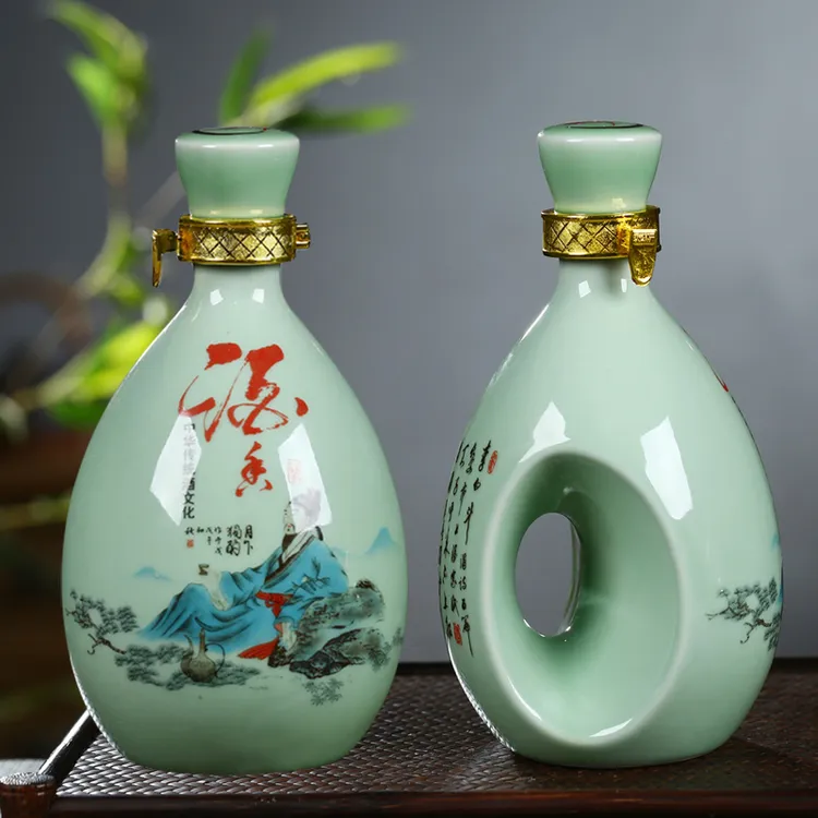 景德镇陶瓷空酒瓶散装酒罐1斤装家用酒壶手抓壶白酒瓶酒具泡酒坛