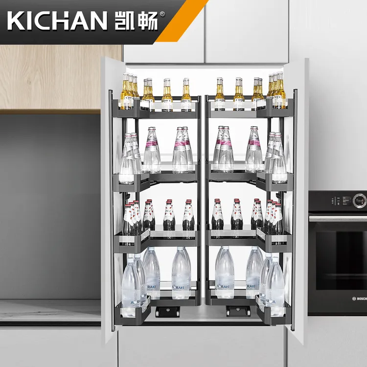 KICHAN凯畅璀璨玻璃板式系列厨房高柜大怪物拉篮家用开门式零食柜