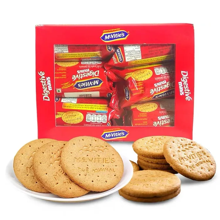 进口Mcvities麦维他全麦粗纤维消化饼迷你独立小包装390g（12小包）