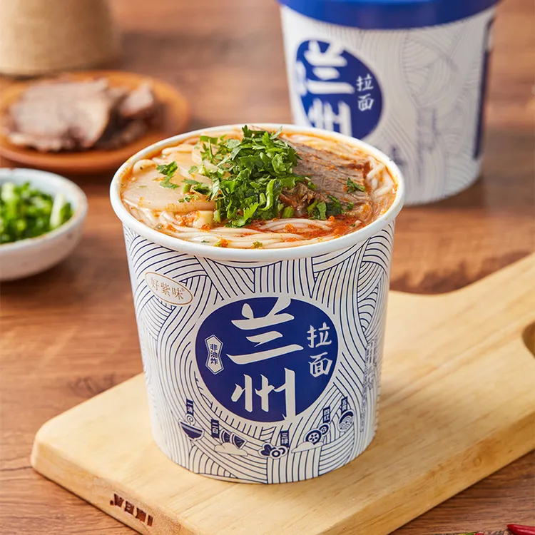  【热度】好紫味速食冲泡免煮非油炸兰州牛肉拉面123g*6桶/12桶