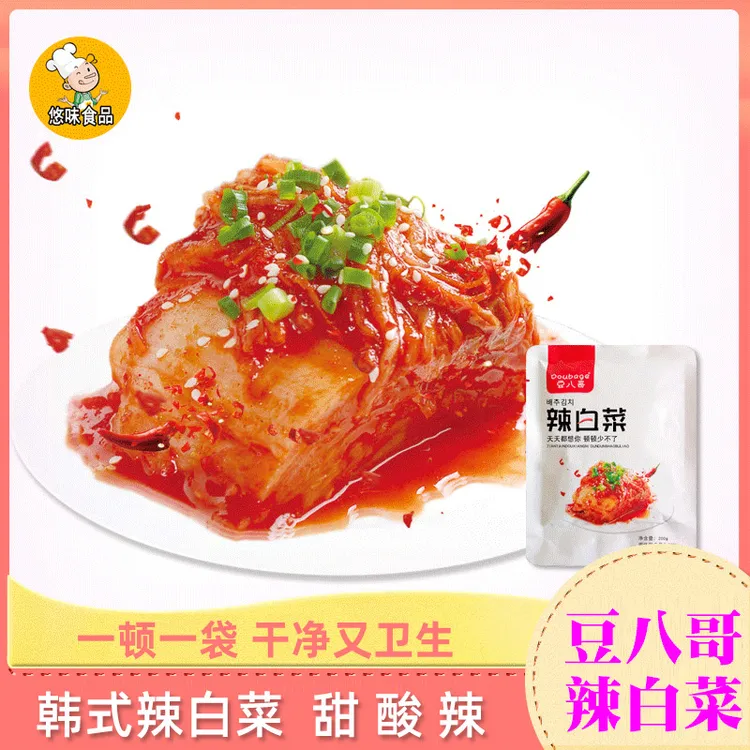 豆八哥辣白菜韩式泡菜手工拌菜寿司料理朝鲜族咸菜酱菜200g袋装