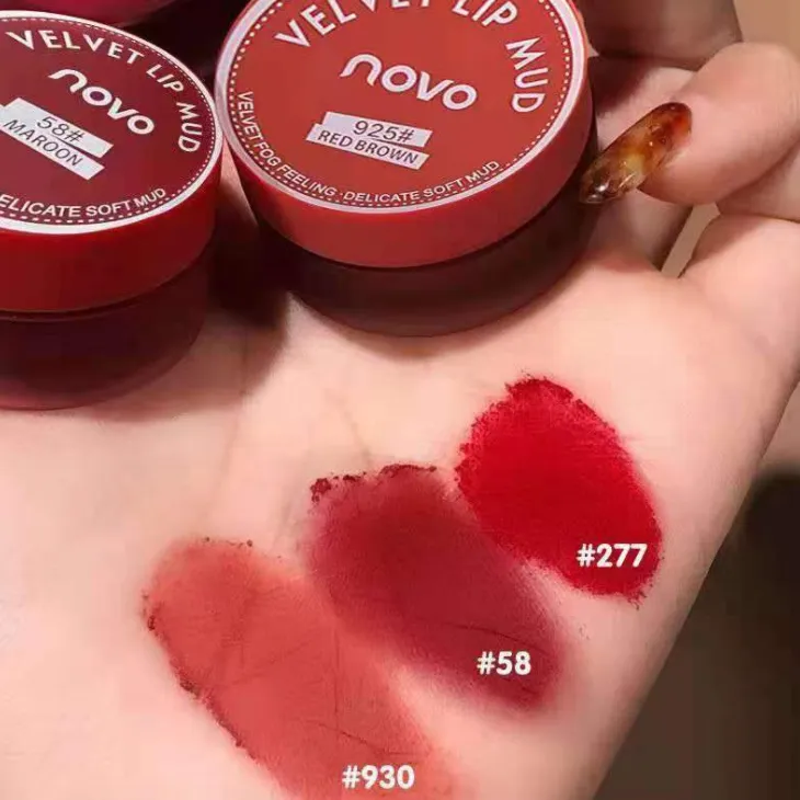 NOVO唇泥唇釉罐装哑光雾面丝绒不易掉色沾杯高颜值学生素颜显白
