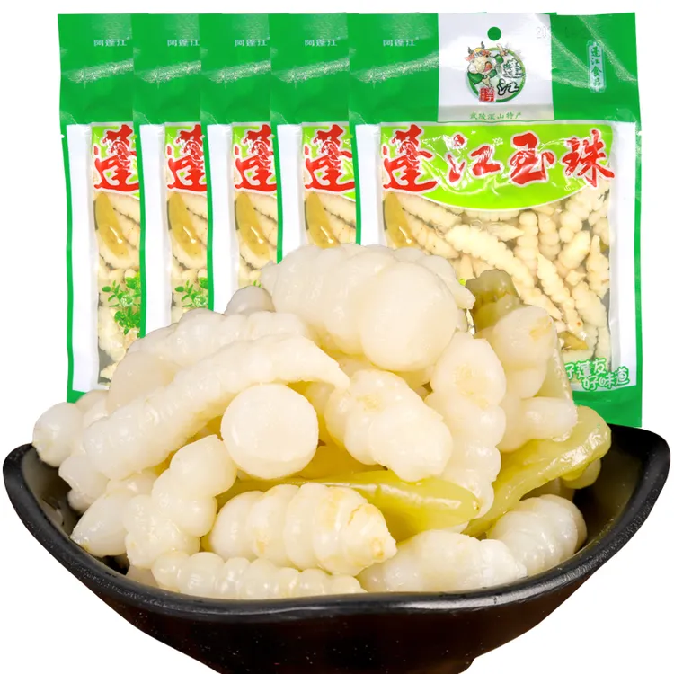 重庆特产蓬江玉珠黔江阿蓬江地牯牛袋装泡山椒味下饭菜400g宝塔菜