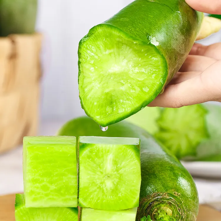 潍坊新鲜天星2号水果萝卜5斤沙窝水果青萝卜清脆秋冬尝鲜