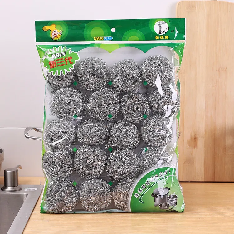 不锈钢大号钢丝球清洁省力洁污家用清洁球不掉渣碗刷清洗套装G