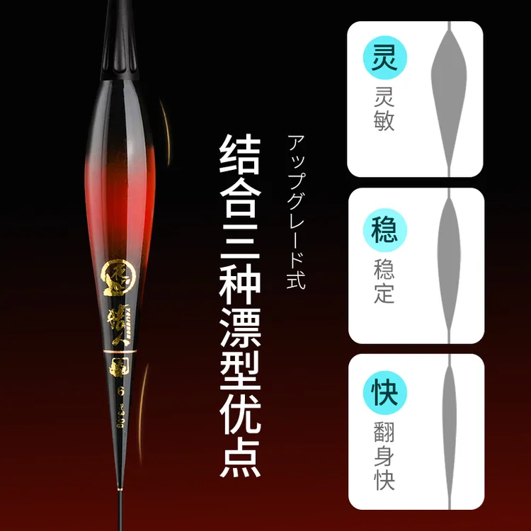 高灵敏电子漂鲫鱼漂日夜两用昼夜钓浮漂醒目咬钩变色鲢鳙夜光鱼漂