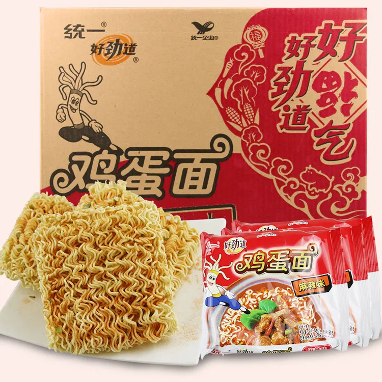 统一好劲道鸡蛋面方便面干脆面麻辣泡面北京方便面儿时怀旧干吃面