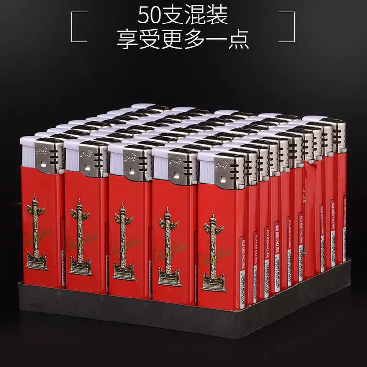 中华明火包画打火机点火加厚简约明火打火机热销款打火机户外简风