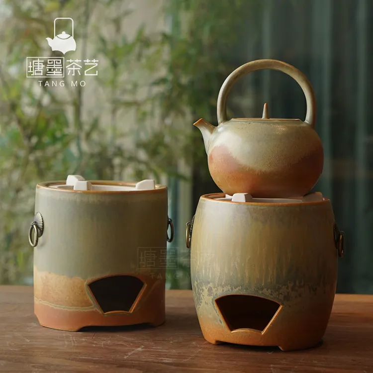 潮州窑变电炭两用炭炉小火炉煮茶防裂茶炉风炉明火煮茶家用烧水壶
