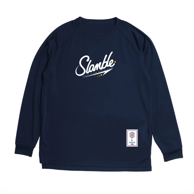 SLAMBLE纯色运动长袖T恤速干排汗训练热身篮球服健身服圆领美式