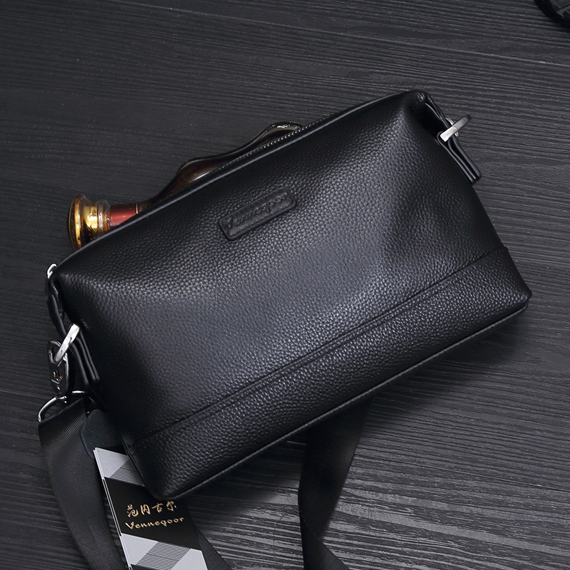 新款男士单肩包真皮斜挎包背包大容量休闲全牛皮男包多功能手拿包