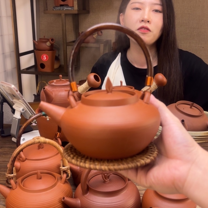 体验价 砂铫壶 搭藤垫