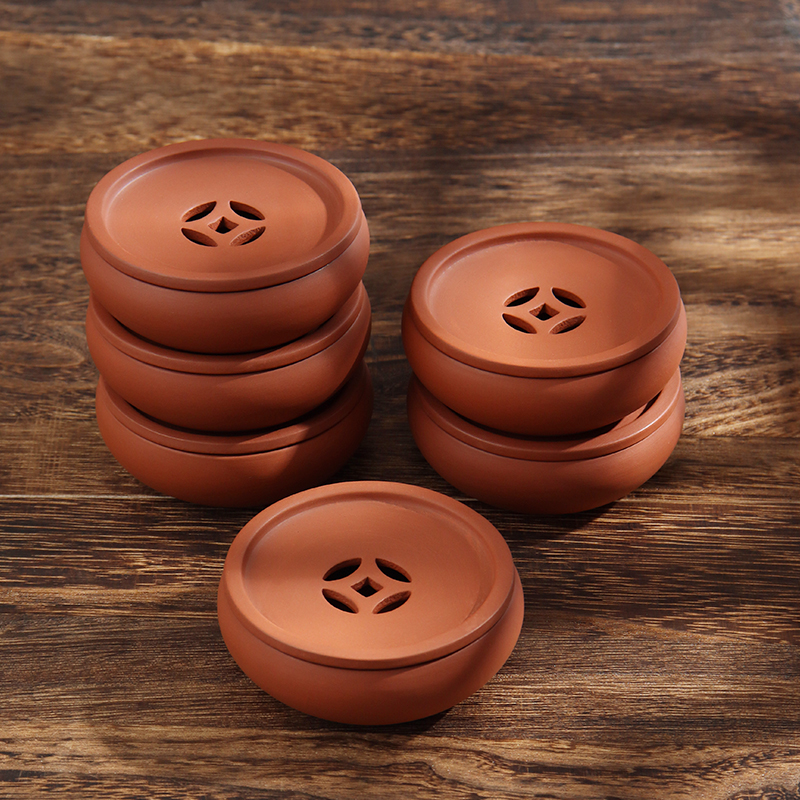 迷你铜钱杯垫朱泥壶承养壶壶托潮汕老式茶盘复古中式双层隔热壶垫