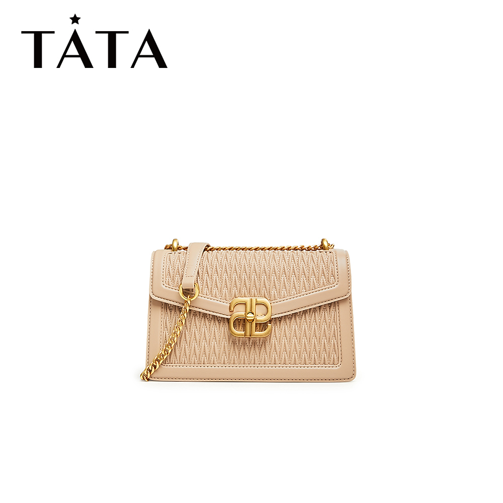 Tata/他她冬季经典气质轻奢小方包女新款X3150DX3