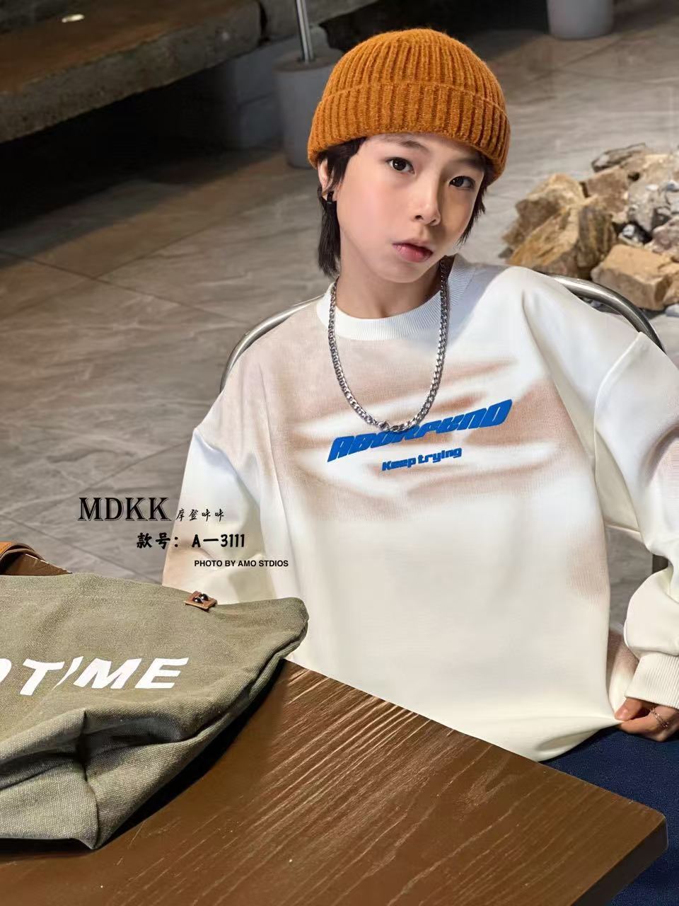 【淼淼妈】儿童秋款圆领卫衣3111