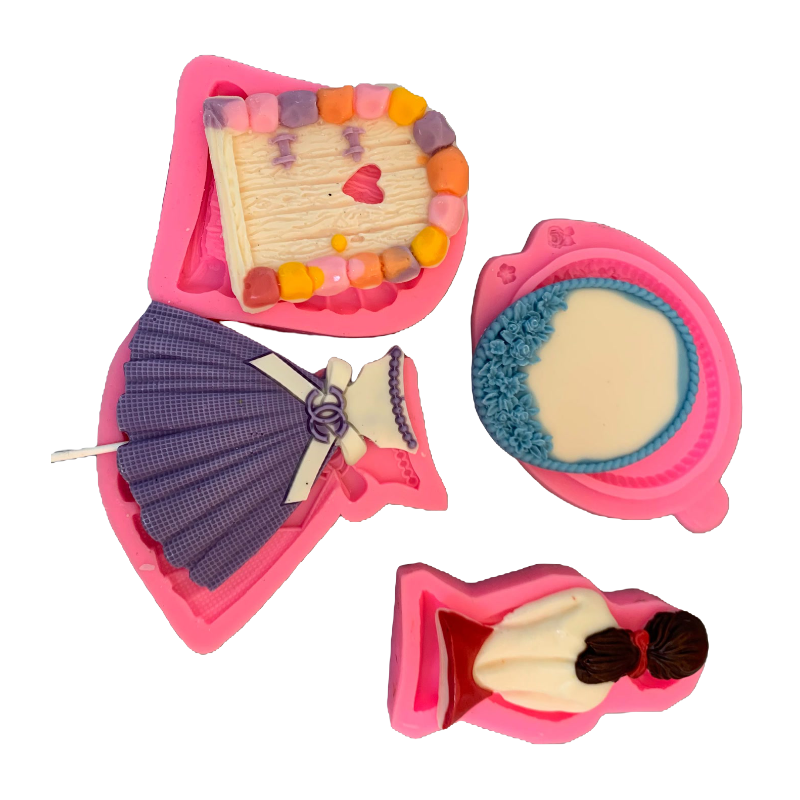 巧克力硅胶模具装饰 相框 美背 石头门 裙子巧克力硅胶模具