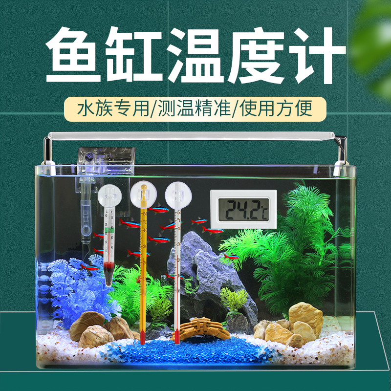 鱼缸温度计高精度水温计水族专用龟缸贴片贴纸测温计乌龟缸测量计