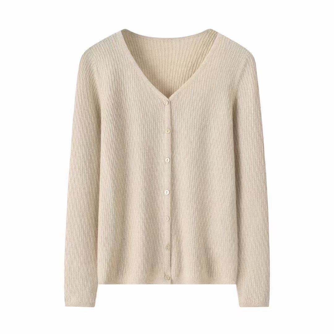 纯色长袖上衣外搭宽松羊绒衫秋冬时尚气质显瘦女士针织百搭短款