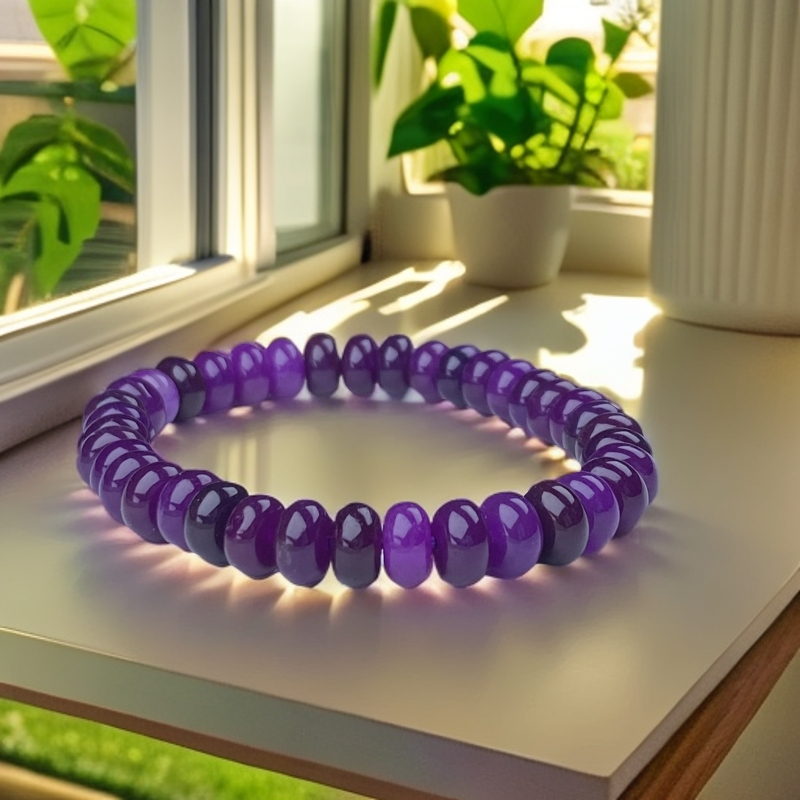 A495号精品时尚紫苏算盘珠手链8mm多样性发一件