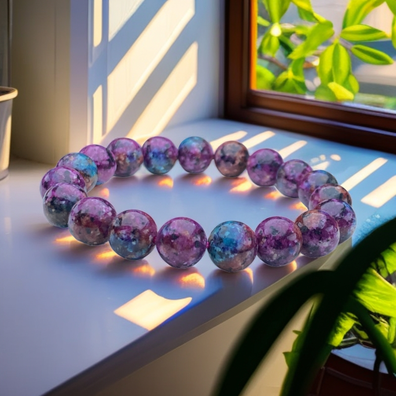 A164号精品樱花粉花苏手链10mm多样性发一件