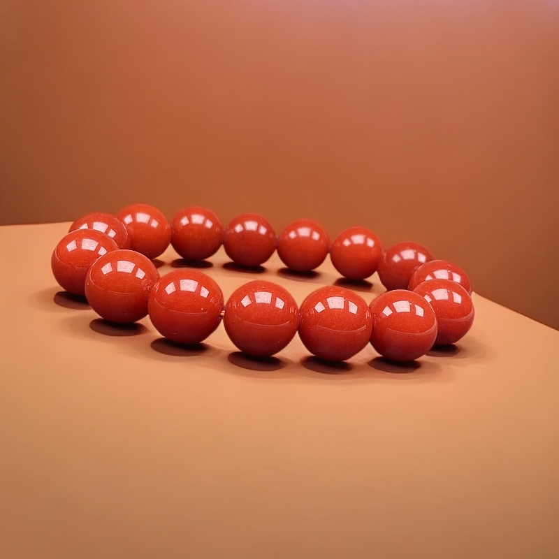 A663号精品时尚红手链14mm多样性发一件