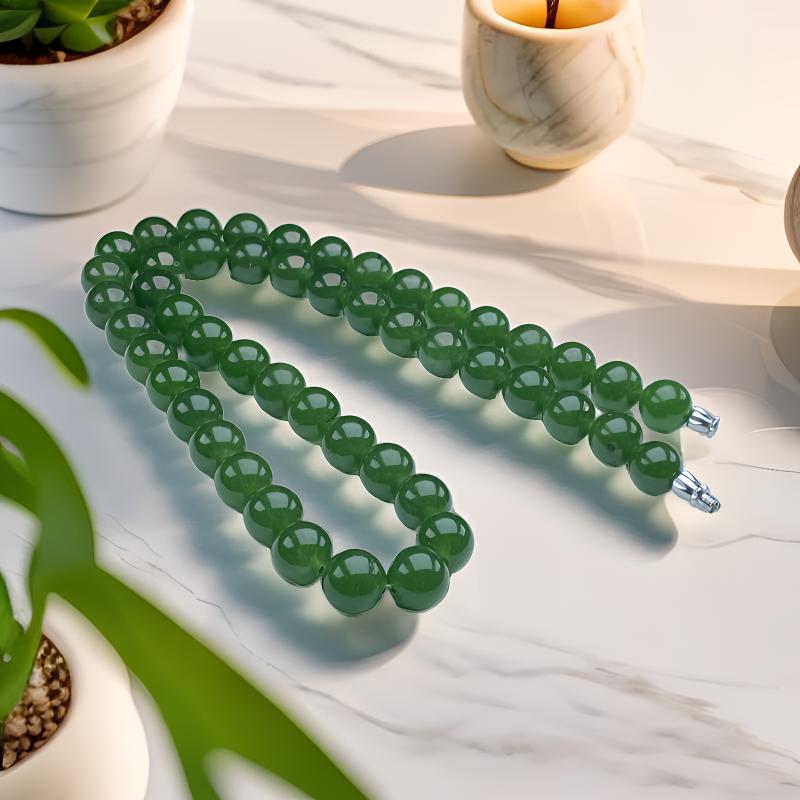 A145号精品时尚菠菜绿项链10mm多样性发一件
