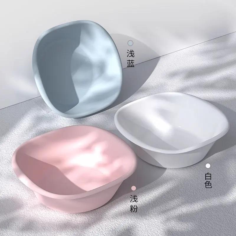 家用脸盆简约塑料盆子洗衣盆洗脸盆大号加厚学生宿舍盆洗脚盆套装