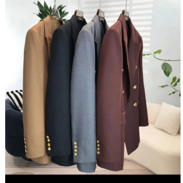 【黑金系列】高级大气显瘦显气质简约时尚轻奢安可拉红女士西装】