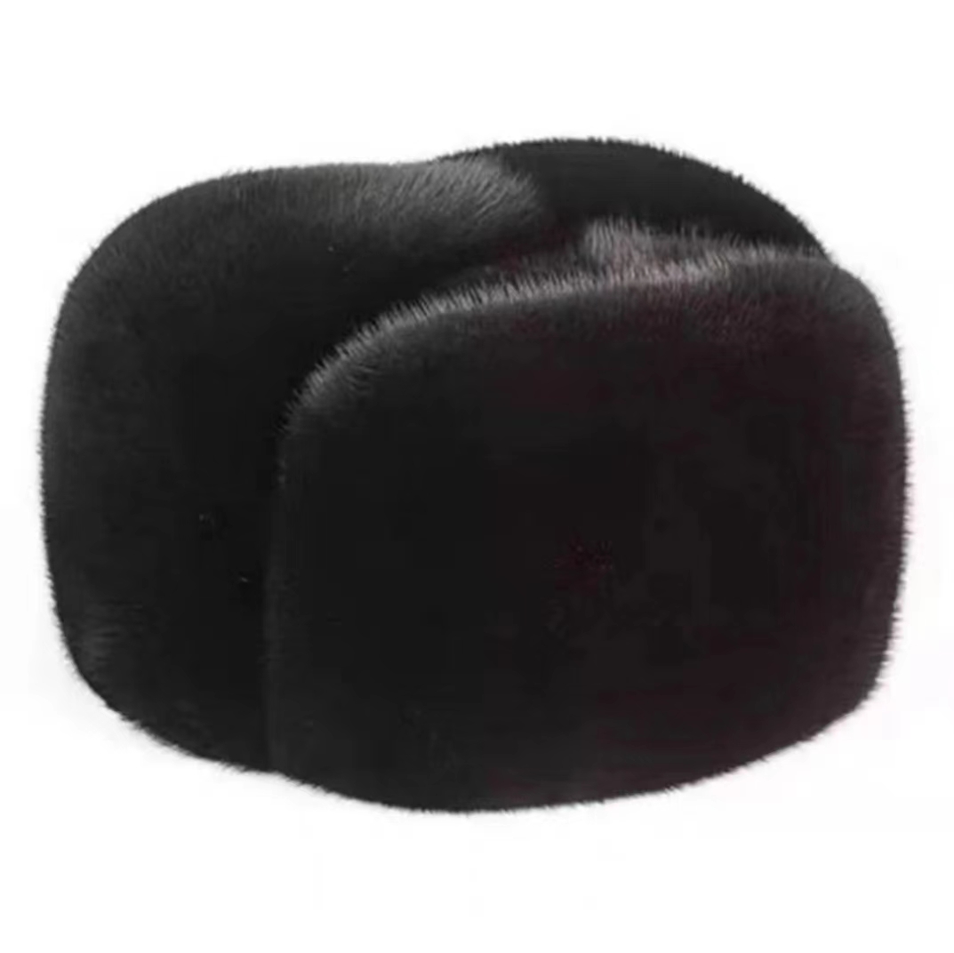 水貂毛整貂皮草帽子男士防寒雷锋帽冬季貂皮保暖帽子整貂雷锋帽