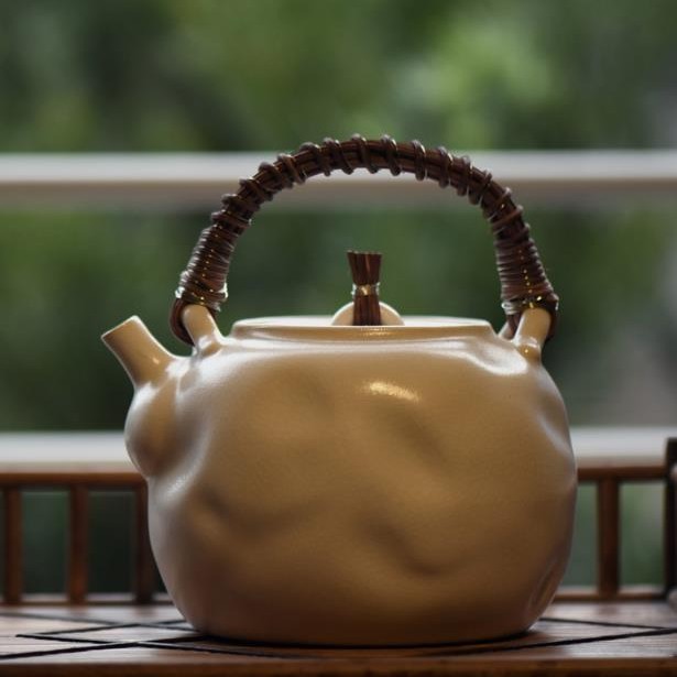 梵山堂白泥陶壶苏打釉听云壶煮茶煮水壶