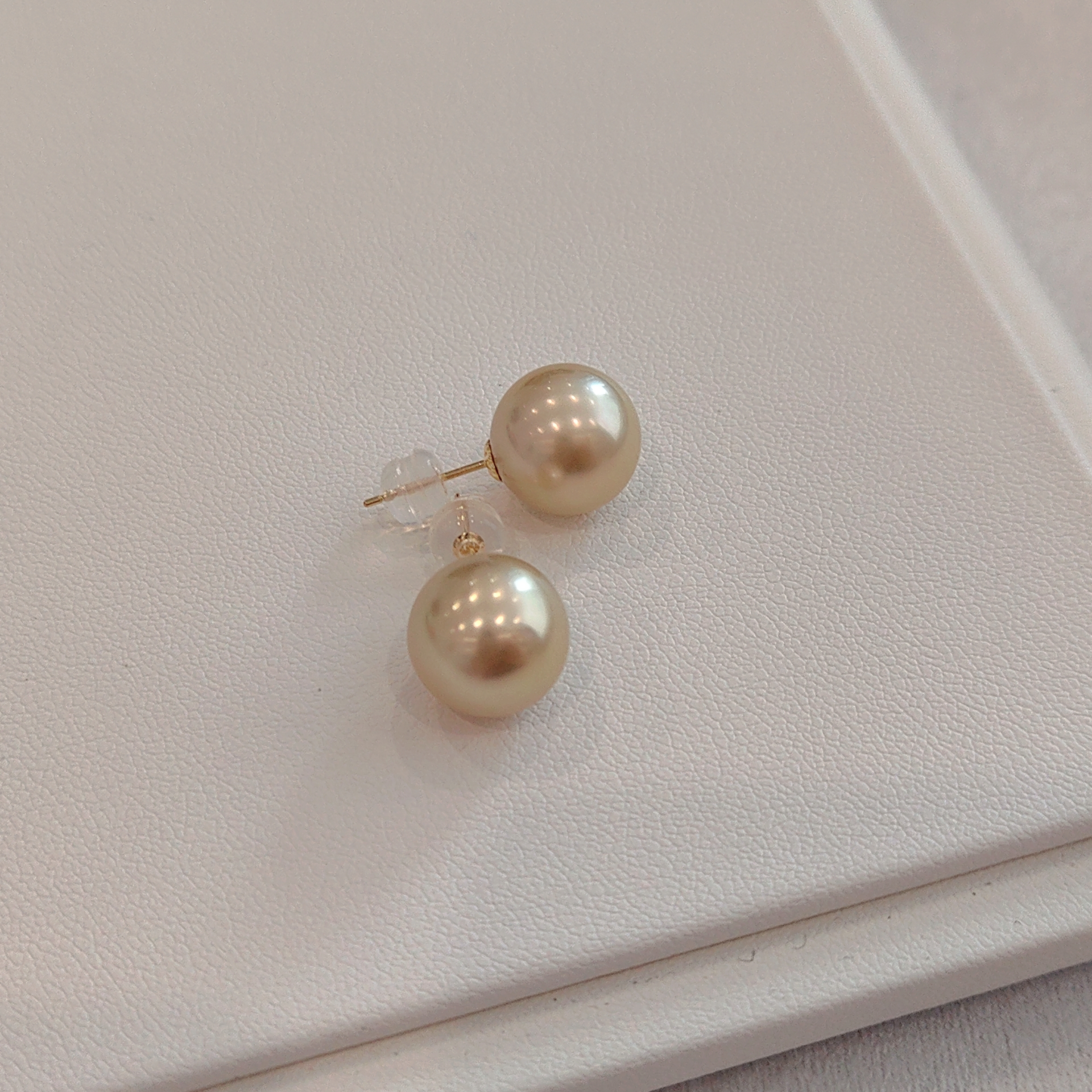 【星澜珍珠】18k金海水南洋金珠耳饰10-11mm气质轻奢时尚百搭金色