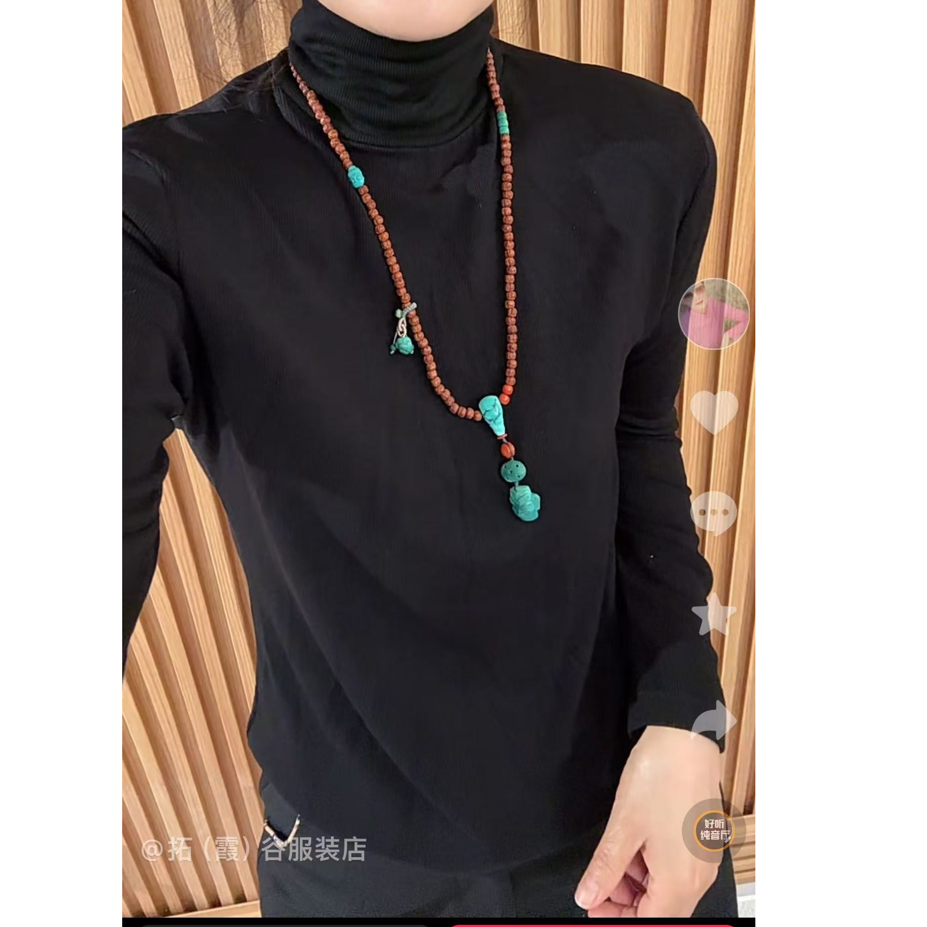 抓绒打底罗纹棉针织衫超舒服