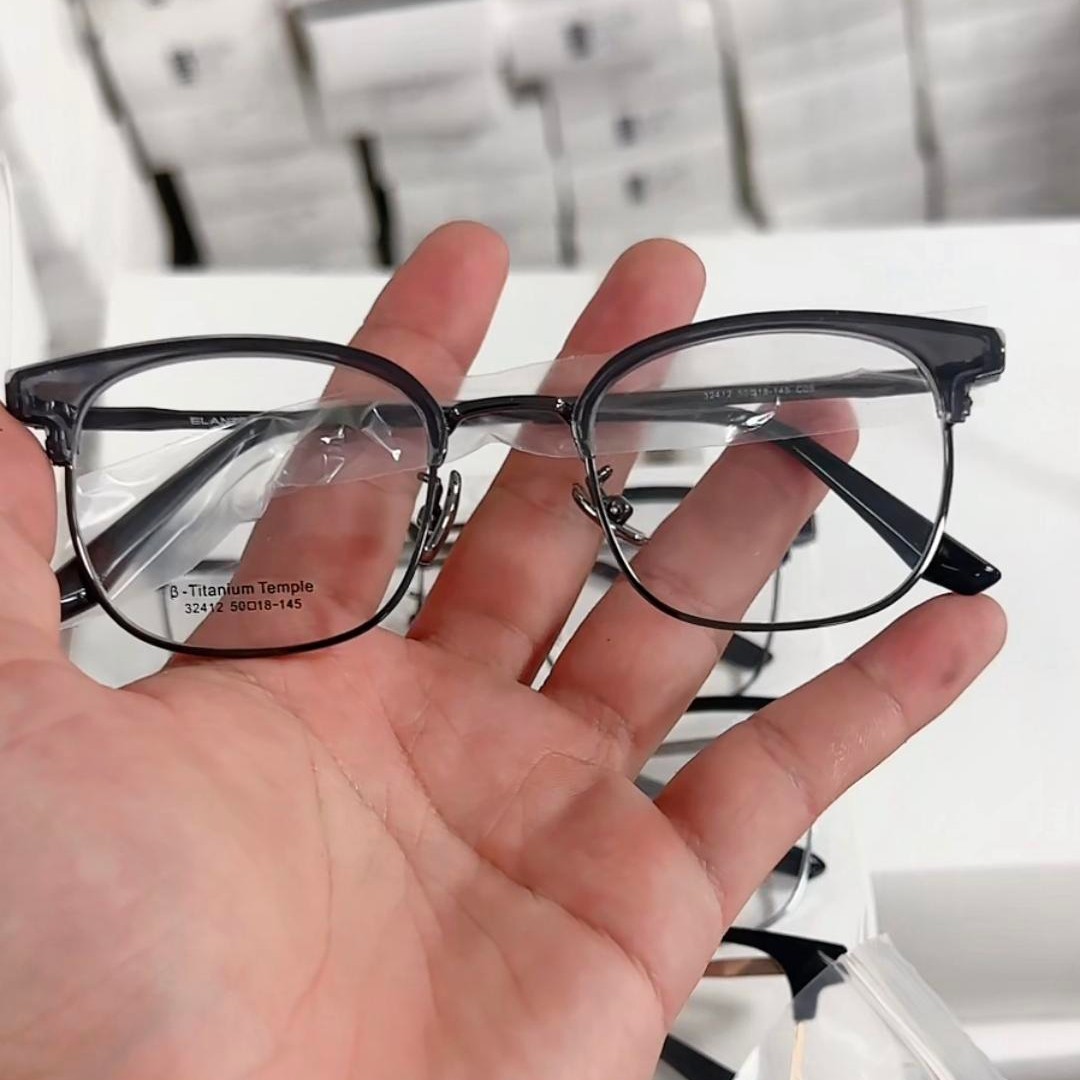 时尚合金眉毛镜框＋品牌树脂近视镜片近视套餐