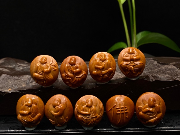 三花铁核无相 尺寸2.0*2.3cm 舟山橄榄核雕纯手工雕刻文玩手串