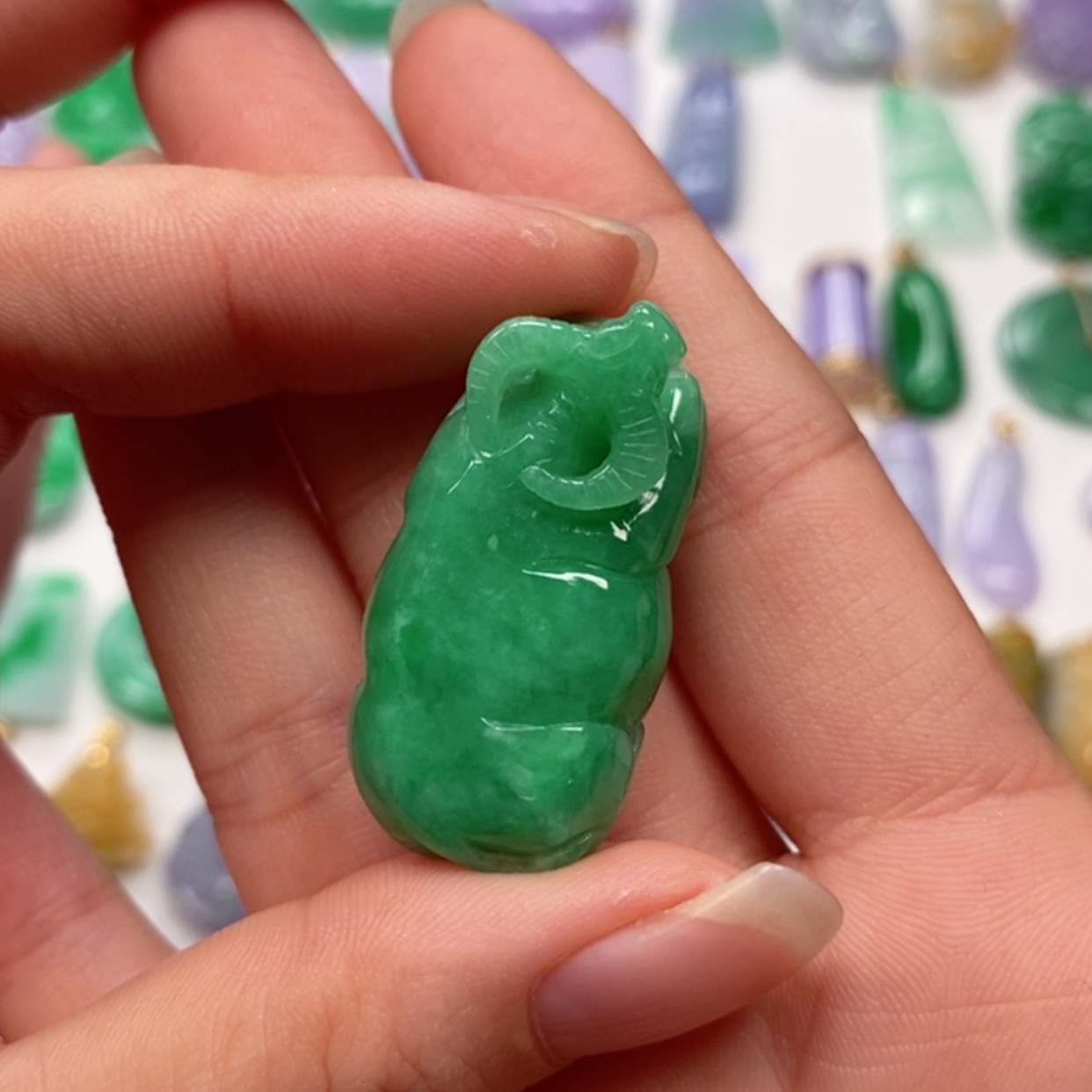 【闪购商品】翡翠颈饰未镶嵌Q****n