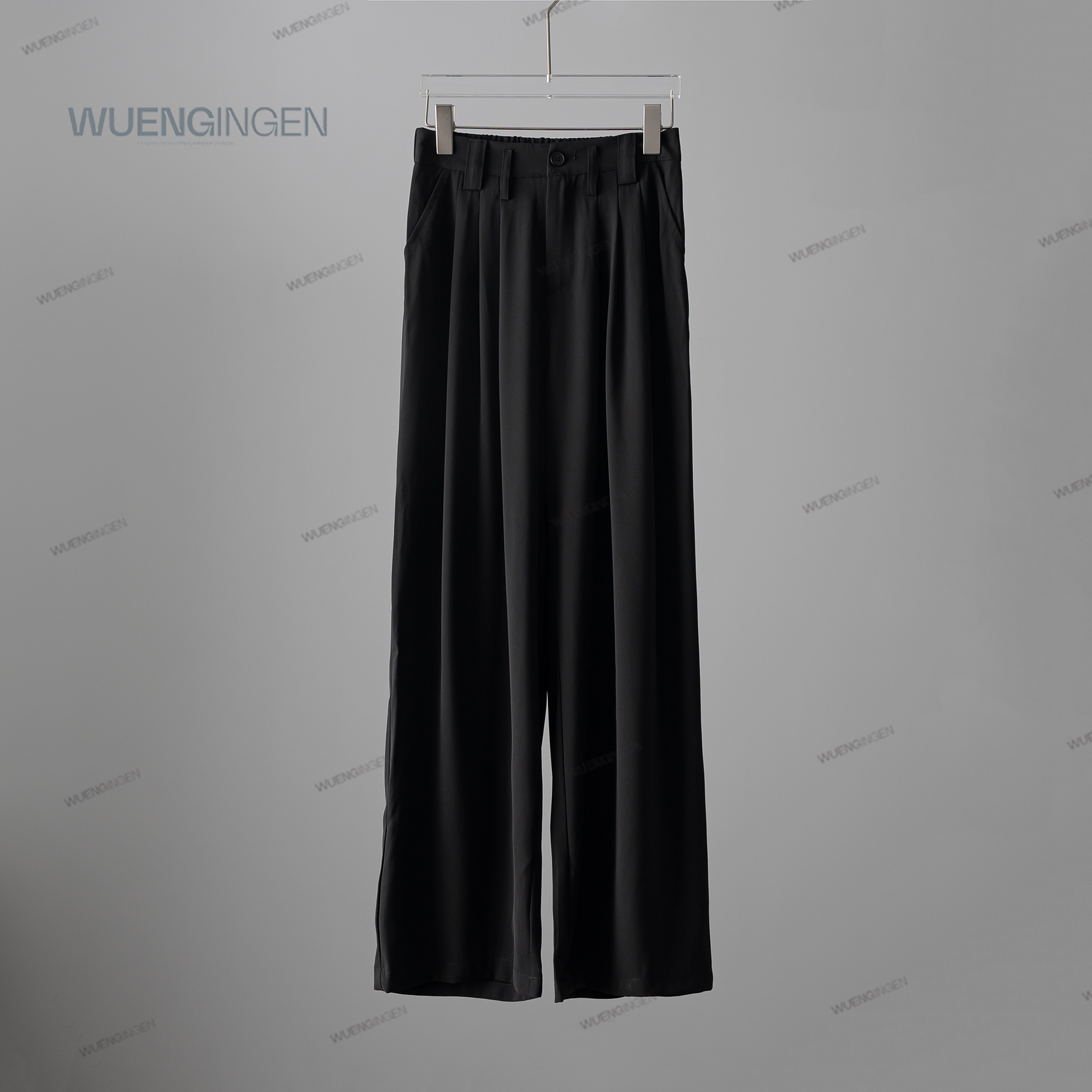 无印心匠纯色+直筒皮带&垂感百搭休闲裤c15448-1