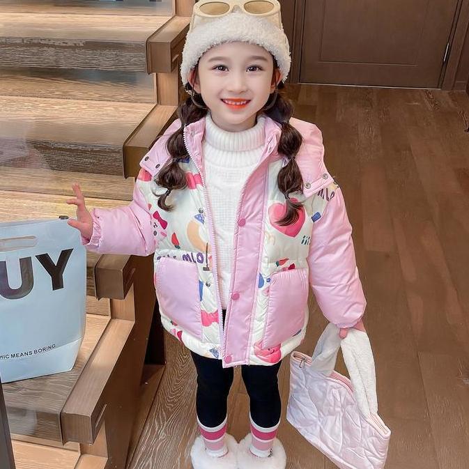 女童冬装棉衣洋气儿童韩版面包服时尚女宝宝冬季加厚保暖外套上衣