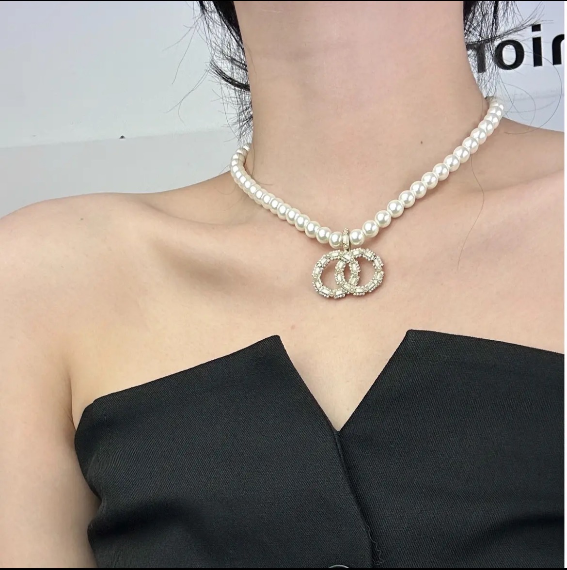 铜合金项链 外贸DP高品耳环-008珠珠项链