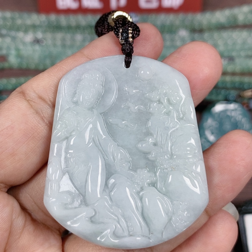 【闪购商品】翡翠颈饰未镶嵌念****响玉吊坠
