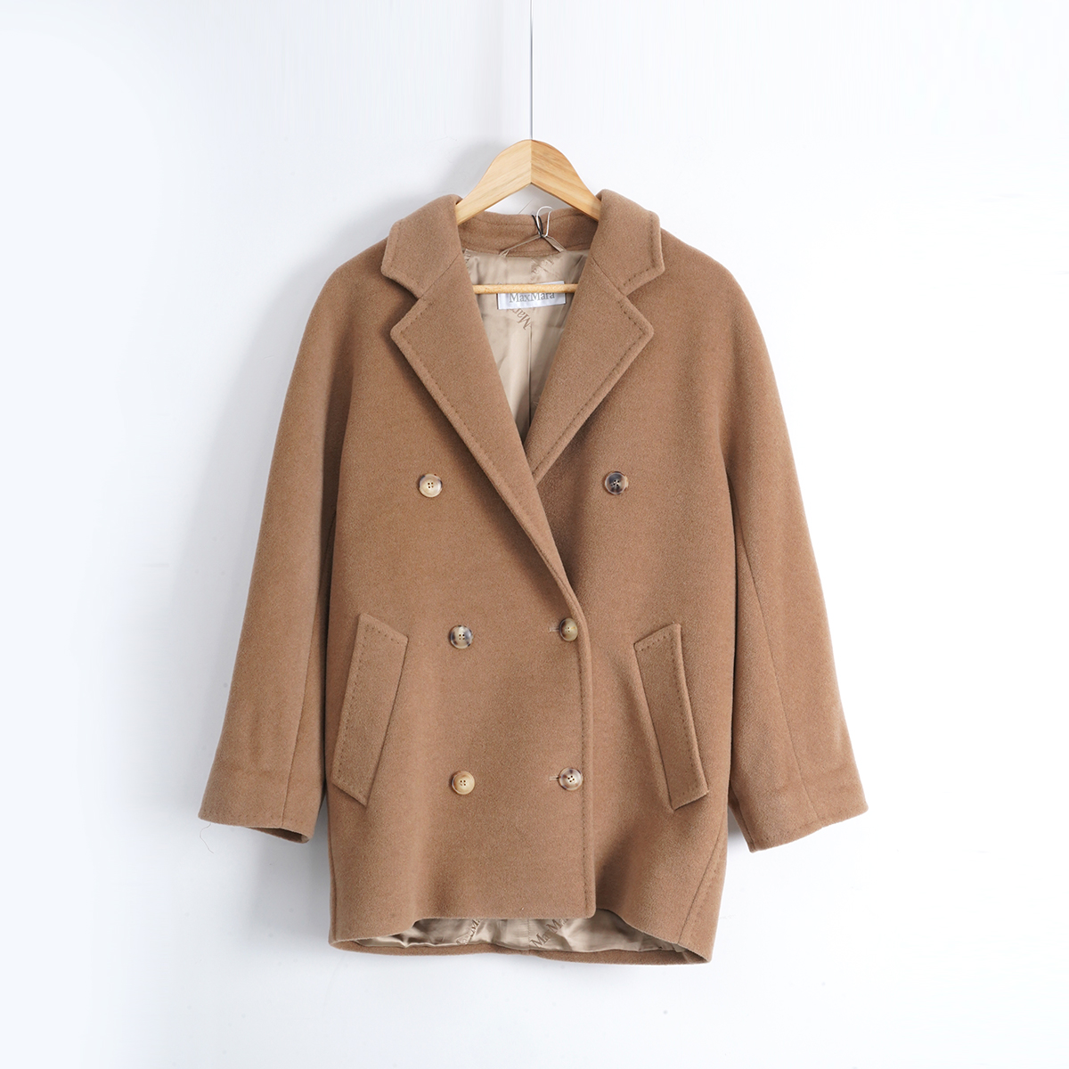 Maxmara/骆驼绒/SC0945/101801短款大衣/38码
