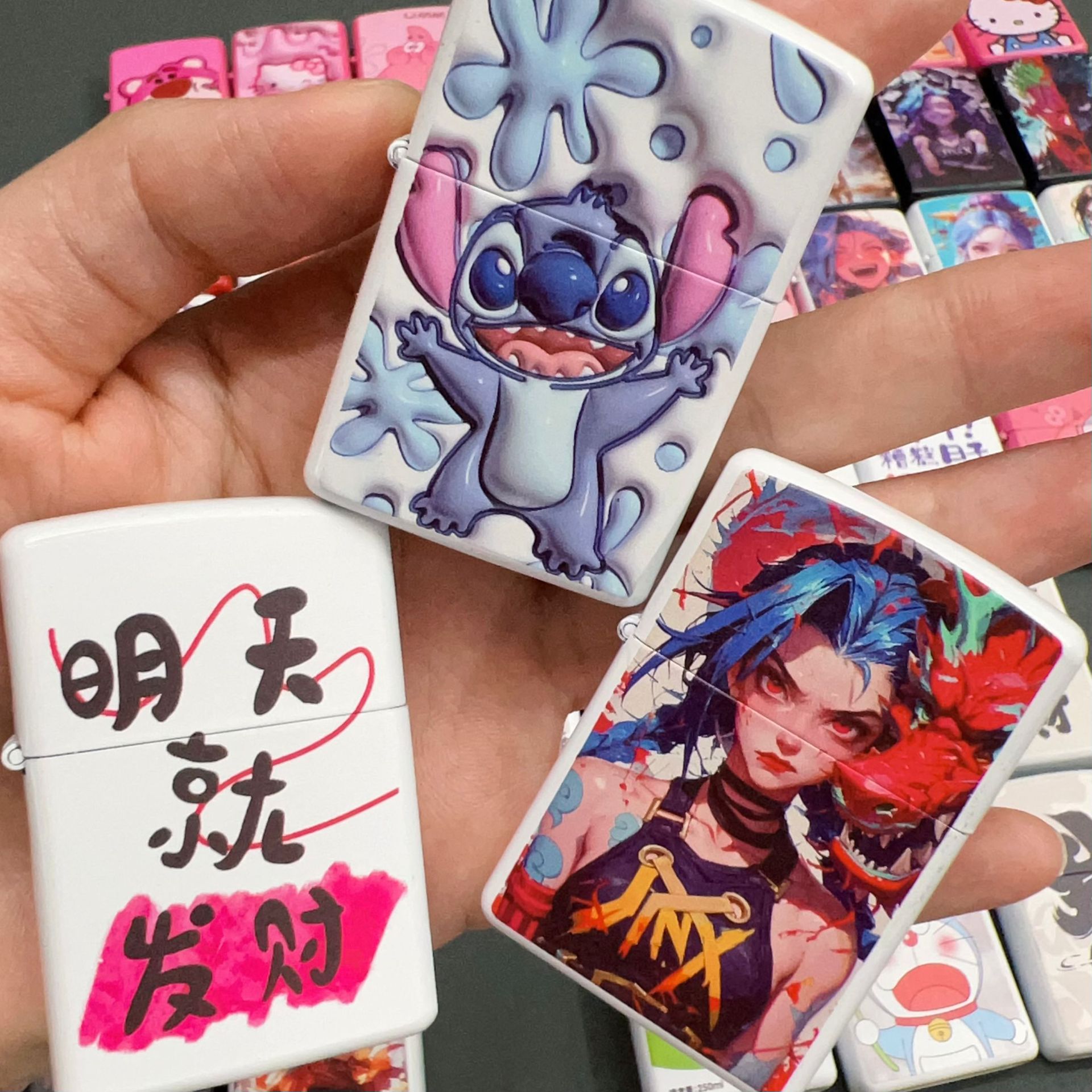 卡通创意打火机个性防风双面可爱动漫网红款